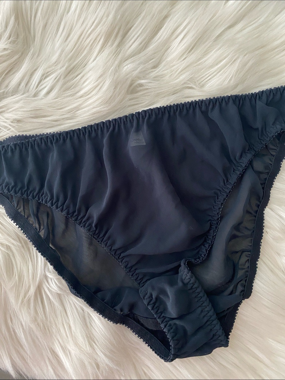 Victoria’s Secret vintage Classic chiffon Black Bikini Bottoms